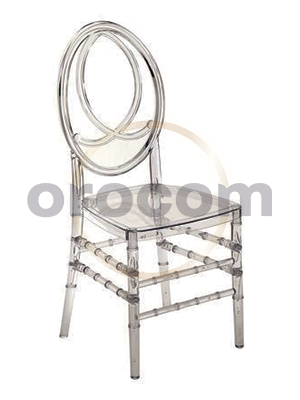 Chaise Accolade - Transparent - Assise blanche