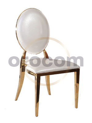 Chaise Couronne Blanc et Or