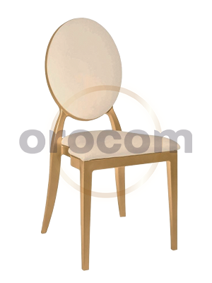 Chaise Falcon Dorée - Assise rose
