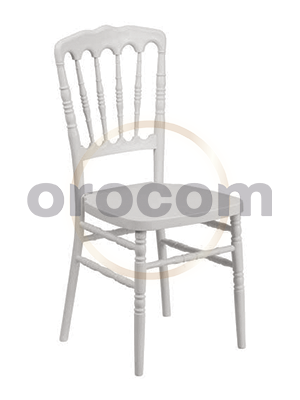 Chaise Napoleon 3 - Resine Blanche - Assise Blanche