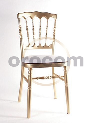 chaise napoléon 3 dorée et sky blanc