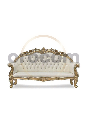 Fauteuil Doré et blanc 3 personnes