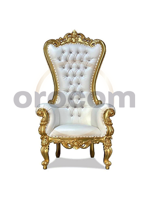 Trone Felicite Individuel - Dore et Blanc