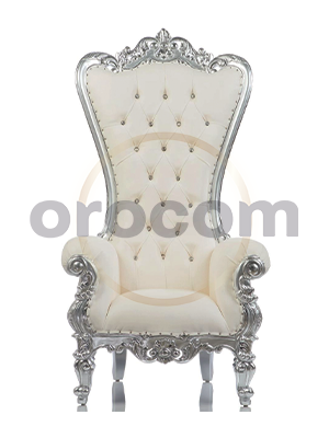 Trône Félicite individuel - Gris et Blanc