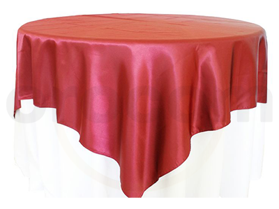 Nappe de table ronde - Rouge Clair