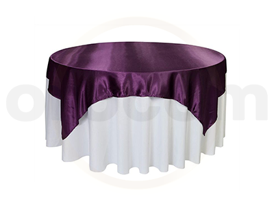 Deux nappes de table - Violet pure & Blanc