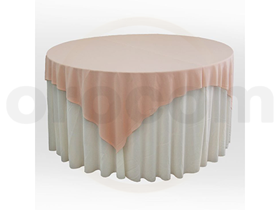Deux nappes de table - Orange clair & Blanc